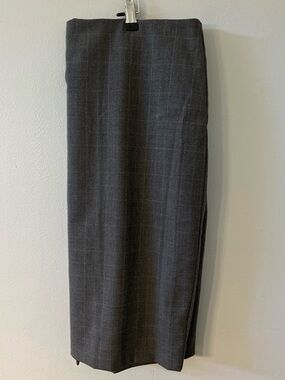 Ann Taylor Dark Gray Plaid Pencil Skirt